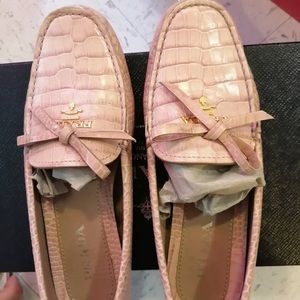Prada crocodile skin flats (pink)